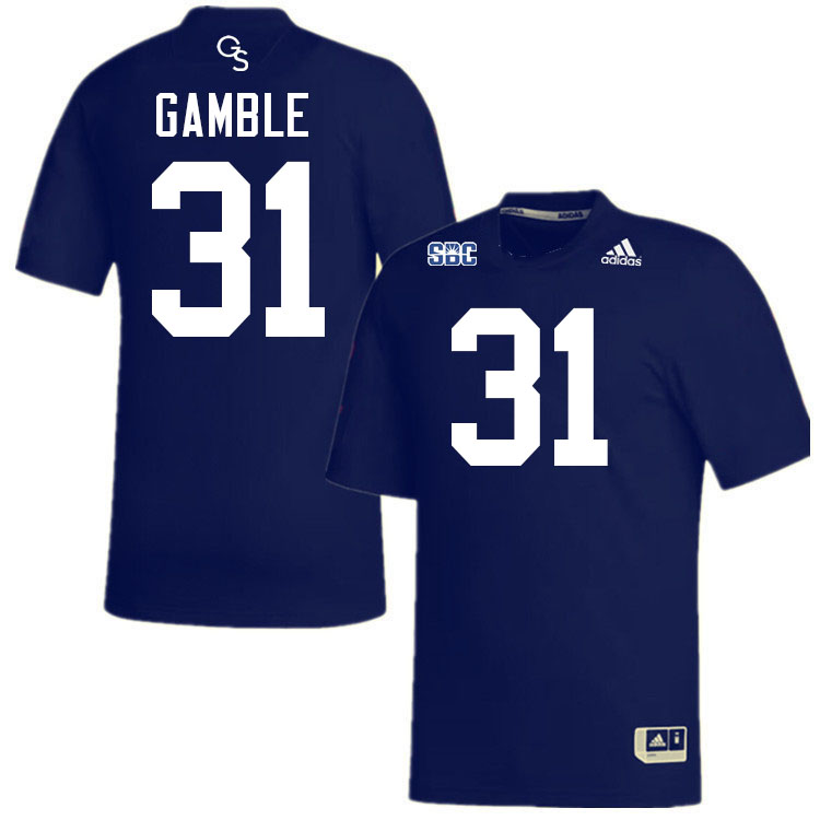 #31 Chance Gamble Georgia Southern Eagles Jerseys|Apparels Football Stitched-Navy